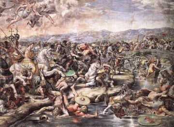 ポンス・ミルヴィウスの戦い 詳細1 ルネサンスの巨匠ラファエロ Oil Paintings